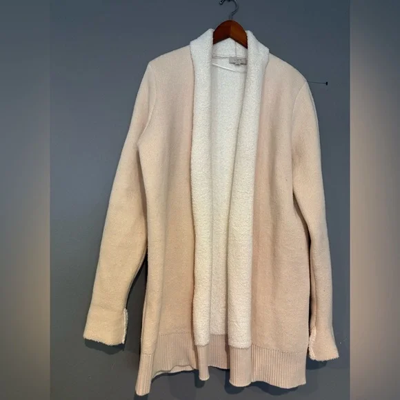 LOFT Women's Cream Cardigan Sweater - Picture 6 of 8